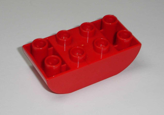 Lego Duplo D10268 (98224) kostka 2x4 invert zaoblená červená POUŽITÉ