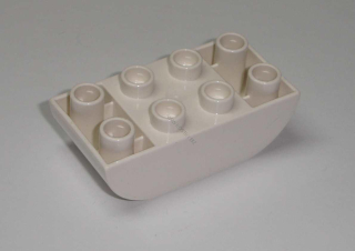 Lego Duplo D10269 (98224) kostka 2x4 invert zaoblená bílá POUŽITÉ