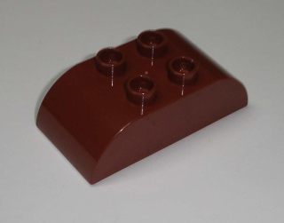 Lego Duplo D10280 (98223) kostka 2x4 zaoblená hnědá POUŽITÉ