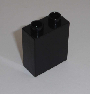 Lego Duplo D10001 (4066) kostka 1x2x2 černá 1 ks POUŽITÉ