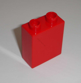 Lego Duplo D10019 (4066, 76371) kostka 1x2x2 červená 1 ks POUŽITÉ
