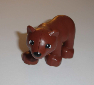 Lego Duplo D00086 (bearcubc01pb01) medvěd malý hnědý POUŽITÉ