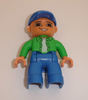 Lego Duplo D80045 (47394pb087) figurka muž v zelené košili POUŽITÉ