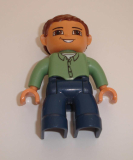 Lego Duplo D80075 (47394pb036) figurka muž (hnědé oči) v košili POUŽITÉ