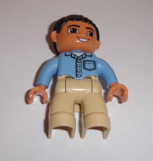 Lego Duplo D80105 (47394pb159) figurka muž v modré košili POUŽITÉ