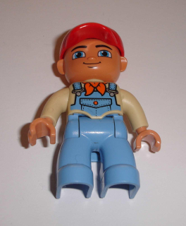 Lego Duplo D80110 (47394pb167) figurka muž v modrých montérkách POUŽITÉ
