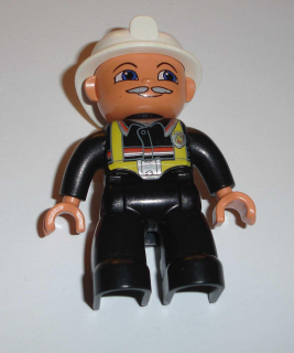 Lego Duplo D80310 (47394pb061) figurka hasič s knírkem POUŽITÉ