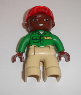 Lego Duplo D80480 (47394pb146) figurka ošetřovatel ze ZOO POUŽITÉ