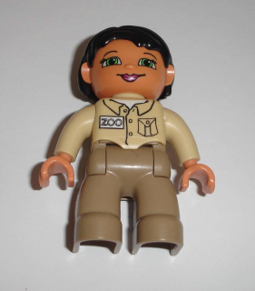 Lego Duplo D80690 (47394pb116) figurka ošetřovatelka ze ZOO POUŽITÉ