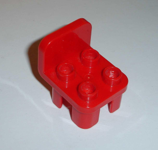 Lego Duplo D35760 (12651) židlička kulatý roh červená POUŽITÉ