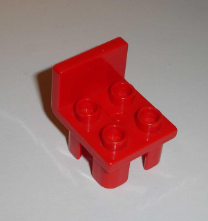 Lego Duplo D35780 (6478) židlička hran. roh červená POUŽITÉ