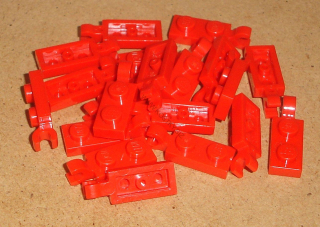 Lego 250310-X (63868) destička speciální 1x2, klip 20 ks POUŽITÉ