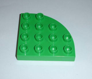Lego Duplo D20150 (98218) deska, destička 4x4 čtvrthruh sv. zelená POUŽITÉ
