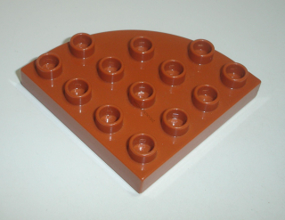 Lego Duplo D20152 (98218) deska, destička 4x4 čtvrthruh tm. oranžová POUŽITÉ