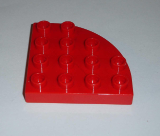 Lego Duplo D20160 (98218) deska, destička 4x4 čtvrthruh červená POUŽITÉ