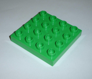 Lego Duplo D20170 (14721) deska, destička 4x4 sv. zelená POUŽITÉ