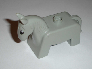 Lego Duplo D00570 (4009pb02) koník starší typ šedý POUŽITÉ