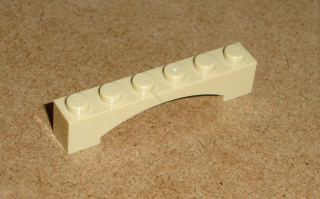 Lego 421630 (92950) mostový oblouk 1x6 1 ks POUŽITÉ