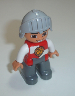 Lego Duplo D81180 (47394pb179) figurka rytíř s přilbou (set 10577) POUŽITÉ