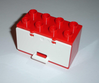 Lego Duplo D87730 (18806, 10563) skříňka (bílá otevírací dvířka) POUŽITÉ