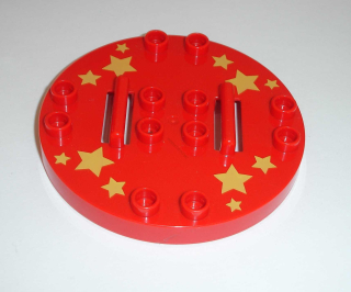 Lego Duplo D87950 (62969pb01) červené kolo z cirkusu pro klauna POUŽITÉ