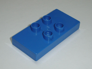 Lego Duplo D20500 (6413) hladká destička 2x4 se 4 nopy modrá 1 ks POUŽITÉ