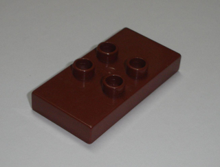 Lego Duplo D20504 (6413) hladká destička 2x4 se 4 nopy hnědá 1 ks POUŽITÉ