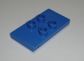 Lego Duplo D20510 (4121) hladká destička 2x4 nízká se 4 nopy modrá 1 ks POUŽITÉ