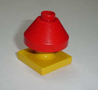 Lego Duplo D87341 (DupCone2, 4375) červená lampička nízká na podstavci (ze 2 ks) POUŽITÉ