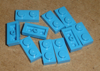 Lego 200365-X (3023) destička, podložka 1x2 10 ks POUŽITÉ