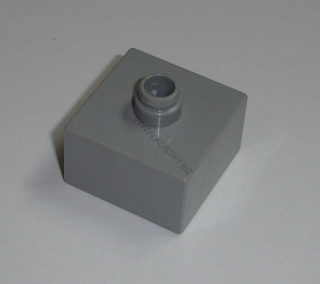 Lego Duplo D10450 (92011) kostka 2x2 s pinem nahoře sv. šedá POUŽITÉ