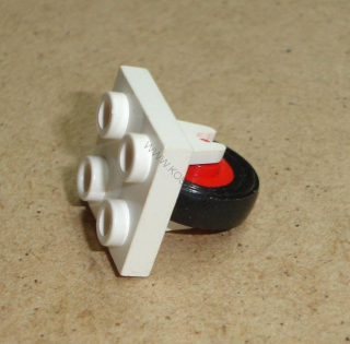 Lego 647340 (8c01) díl na letadlo podvozek 2x2 s kolem (red) POUŽITÉ