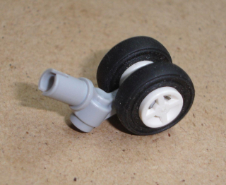 Lego 647410 (61483, 3464, 3139 / 59895) díl na letadlo podvozek s koly (white) POUŽITÉ