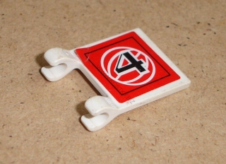 Lego 950904 (2335pb051) vlajka 2x2 s nálepkou 1 ks POUŽITÉ