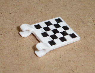 Lego 930061 (2335p03) vlajka 2x2 s potiskem (cílová šachovnice) 1 ks POUŽITÉ