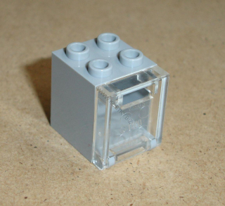 Lego 924661-3 (4345, 4346) box 2x2x2 s čirými (trans-clear) dvířky POUŽITÉ