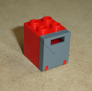 Lego 924665-7 (4345, 4346) box 2x2x2 s tm. šedými dvířky 1 ks POUŽITÉ