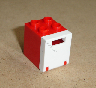 Lego 924665-9 (4345, 4346) box 2x2x2 s bílými dvířky 1 ks POUŽITÉ