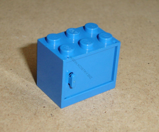 Lego 925037-2 (4532a, 4533) polička, skříňka 2x3x2 s modrými dvířky POUŽITÉ