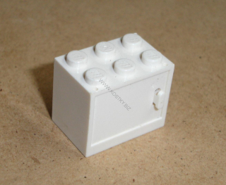 Lego 925061-2 (4532a, 4533) polička, skříňka 2x3x2 s bílými dvířky POUŽITÉ