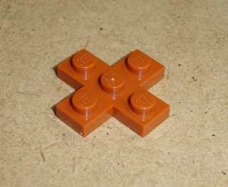 Lego 261080 (15397) destička, podložka 3x3 kříž 1 ks POUŽITÉ