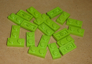 Lego 200460-X (3023) destička, podložka 1x2 20 ks POUŽITÉ