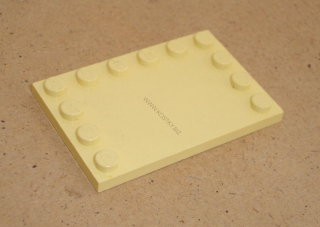 Lego 267415-2 (6180) destička hladká speciální 4x6 (horší stav, poškrábané) 1 ks POUŽITÉ
