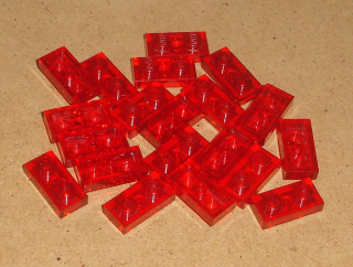 Lego 200635-X (3023) destička, podložka 1x2 20 ks POUŽITÉ