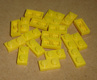 Lego 200650-X (3023) destička, podložka 1x2 20 ks POUŽITÉ