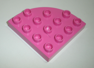 Lego Duplo D20153 (98218) deska, destička 4x4 čtvrthruh tm. růžová POUŽITÉ