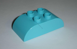 Lego Duplo D10276 (98223) kostka 2x4 zaoblená med. azurová POUŽITÉ