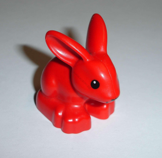 Lego Duplo D00120 (dupbunnyc01pb02) zajíc červený POUŽITÉ