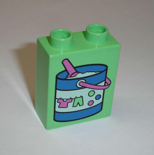 Lego Duplo D11500 (4066pb285) kostka 1x2x2 s potiskem (prášek na praní) POUŽITÉ