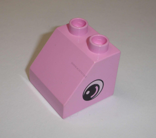 Lego Duplo D12561 (6474pb33) kostka 2x2 šikmá (oči na obou stranách) POUŽITÉ